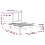 vidaXL Cadre de lit sans matelas 140x190 cm bois de pin massif