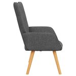 vidaXL Chaise de relaxation Gris foncé Tissu