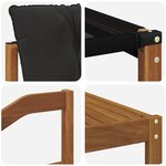 vidaXL Ensemble de canapés d'extérieur 5 pc Naturel et Noir