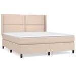 vidaXL Sommier à lattes de lit avec matelas Cappuccino 180x200 cm