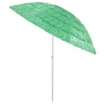 vidaXL Parasol de plage Hawaii vert 240 cm