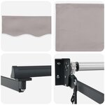 vidaXL Auvent rétractable électrique Gris clair 3 x 2 5 m