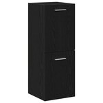 vidaXL Meuble de Salle de Bain avec porte Chêne noir 30 x 30 x 80 cm