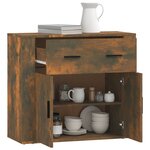 vidaXL Buffet Chêne fumé 80x33x70 cm Bois d'ingénierie