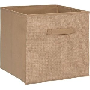 Boîte de rangement/tiroir pour meuble 31x31 cm - Toile de jute