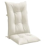 vidaXL Coussins de chaise à dossier haut lot de 6 crème mélangé tissu