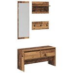 vidaXL Ensemble de meubles d'entrée Bois ancien 90 x 31 x 46.5 cm