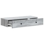 vidaXL Table d'appoint murale Sonoma gris 87 5 x 34 5 x 17 cm