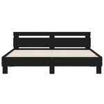 vidaXL Cadre de lit sans matelas noir 200x200 cm