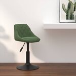 vidaXL Tabouret de bar Vert foncé Velours