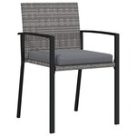 vidaXL Ensemble de salle à manger pour jardin 7 Pièces Gris Poly rotin
