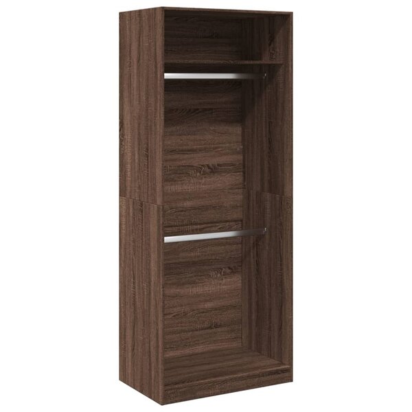 vidaXL Garde-robe chêne marron 80x50x200 cm bois d'ingénierie
