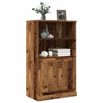 vidaXL Buffet haut vieux bois 60x35 5x103 5 cm bois d'ingénierie