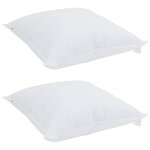 vidaXL Duvet d'hiver avec oreiller 3 Pièces Blanc 200 x 200 cm Microfibre