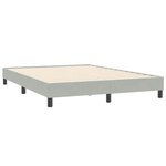 vidaXL Sommier à lattes de lit et matelas gris clair 160x210cm velours