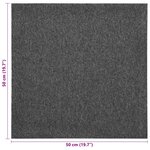 vidaXL Tapis 20 Pièces Anthracite 50 x 50 cm 100  Polypropylène