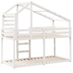 vidaXL Lit superposé sans matelas blanc 80x200 cm bois de pin massif
