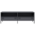 vidaXL Meuble TV anthracite 135x39x43 5 cm acier laminé à froid