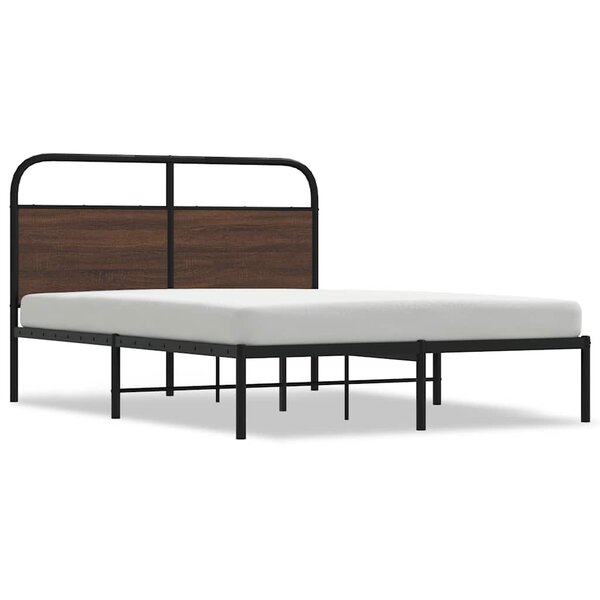 vidaXL Cadre de lit sans matelas 120x190 cm chêne marron
