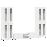 vidaXL Ensemble meuble TV avec tiroir FLORIN Blanc Bois d'ingénierie