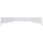 vidaXL Paravent 9 panneaux Tissu 1200 x 120 cm Blanc sable