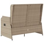 vidaXL Banc de jardin Beige polyrotin