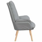 vidaXL fauteuil Gris clair 69 x 74 x 93 cm Tissu Sherpa