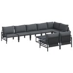 vidaXL Ensemble de canapé de jardin 9 Pièces Anthracite Acier