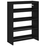 vidaXL Étagère à chaussures noir 60x25x81 cm bois d'ingénierie