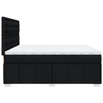 vidaXL Sommier à lattes de lit avec matelas Noir 200x200 cm Tissu
