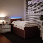 vidaXL Sommier à lattes de lit avec matelas Rose 100x200 cm Velours
