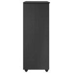 vidaXL Cabinet roulant 53 x 39 x 103 cm Bois de Pin Massif Gris