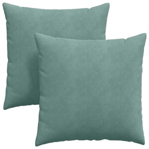 vidaXL Coussins de canapé 2 Pièces Vert Mer 60 x 60 cm