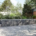 vidaXL Panier gabion avec couvercle 300x100x50 cm fer galvanisé