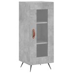 vidaXL Buffet haut Gris béton 34 5x34x180 cm Bois d'ingénierie