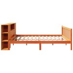 vidaXL Lit bibliothèque sans matelas cire marron 200x200 cm pin massif