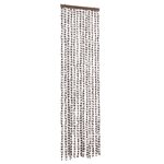 vidaXL Moustiquaire Taupe et blanc 56x185 cm Chenille