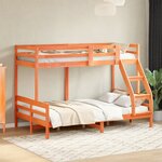 vidaXL Lit superposé sans matelas 80x200/120x200 cm bois massif