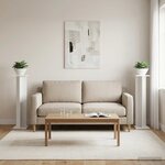 vidaXL Support de Plante 2 pièces Blanc 25 x 25 5 x 100 5 cm
