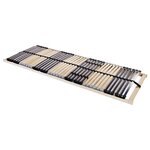 vidaXL Sommier à lattes Marron 90 x 190 cm Bois de hêtre massif