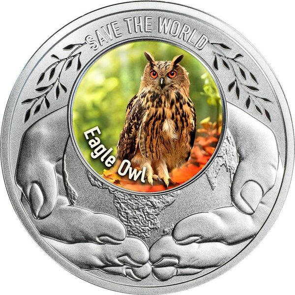 Pièce de monnaie en Argent 500 Francs g 17.50 Millésime 2026 Save The World EAGLE OWL