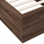 vidaXL Cadre de lit chêne marron 90x190 cm bois d'ingénierie
