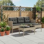 vidaXL Ensemble de canapé de jardin avec coussin 2 Pièces polyrotin