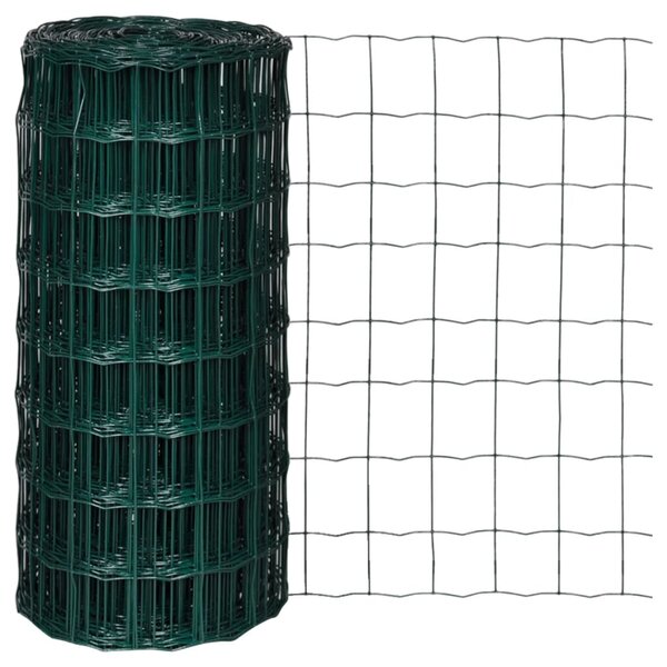 vidaXL Clôture euro Acier 10 x 0 8 m Vert