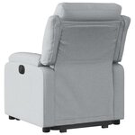 vidaXL Fauteuil inclinable électrique gris clair tissu