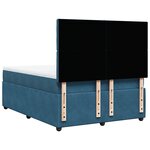 vidaXL Sommier à lattes de lit et matelas bleu 160x200 cm velours