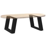 vidaXL Pieds de table basse en U  2 pièces  noir  50 x (30-31) cm  acier