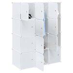 vidaXL Cubes de rangement 12 Pièces avec tiges de suspension PP