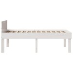 vidaXL Cadre de lit sans matelas blanc 75x190 cm bois de pin massif