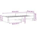 vidaXL Cadre de lit sans matelas sonoma gris 75x190 cm